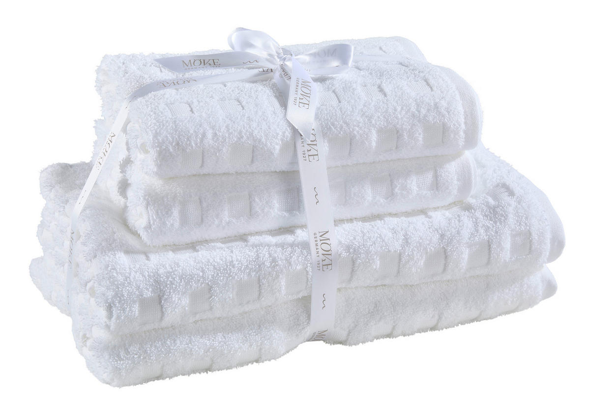 FROTTIERSET Weiß 4-teilig  - Weiß, Basics, Textil - Moeve