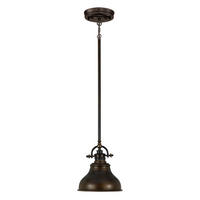 HÄNGLAMPA Elstead Emery 20.3/31.4 cm  - bronsfärgad, Design, metall/glas (20.3/31.4cm) - Elstead Lighting