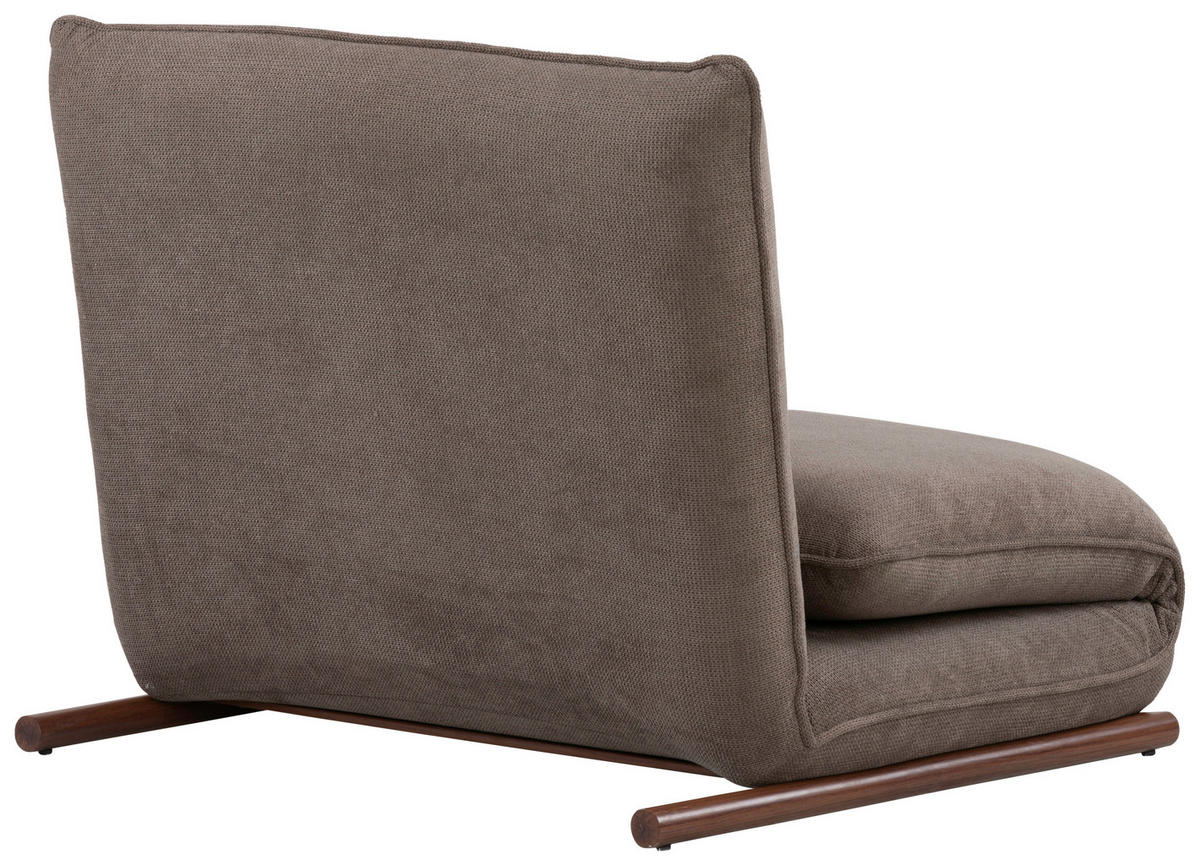 SESSEL in Samt Braun  - Dunkelbraun/Braun, Design, Textil/Metall (93/97/80cm) - MID.YOU