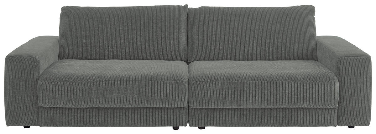 BIGSOFA in Chenille, Jacquard Grau  - Schwarz/Grau, Design, Kunststoff/Textil (270/83/125cm) - Niels Andersson