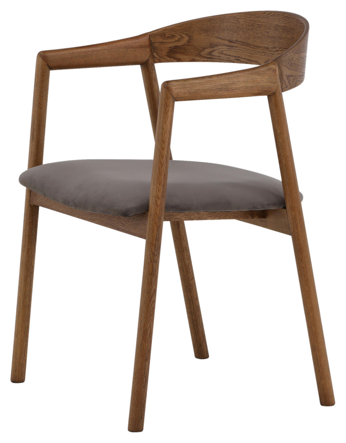 STOLSET 2 styck sammet  - brun/grå, Design, trä/textil (53/76,5/56cm) - Livetastic