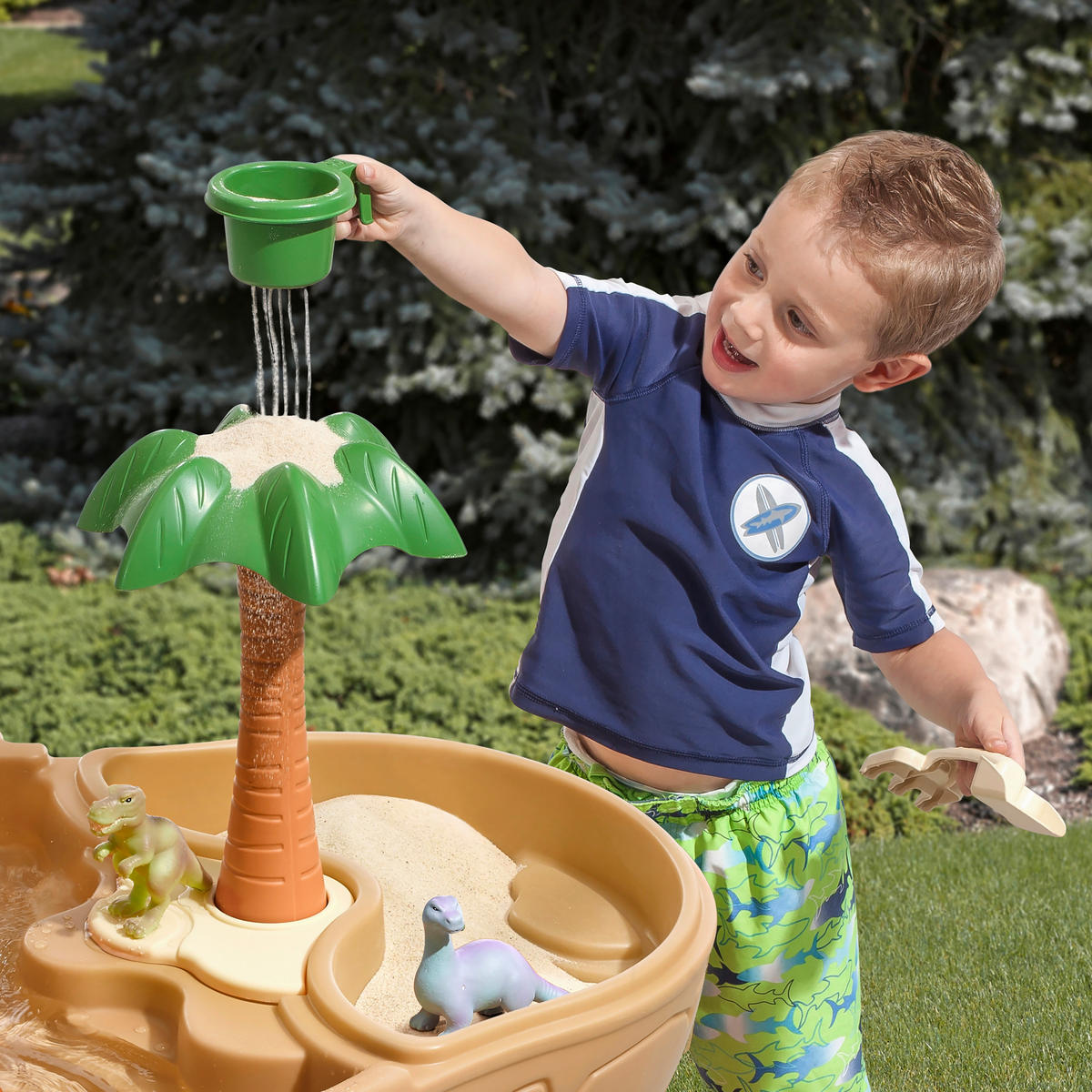 SAND- UND WASSERTISCH  - Braun/Orange, KONVENTIONELL, Kunststoff (74,93/76,2/83,8cm) - Ambia Garden