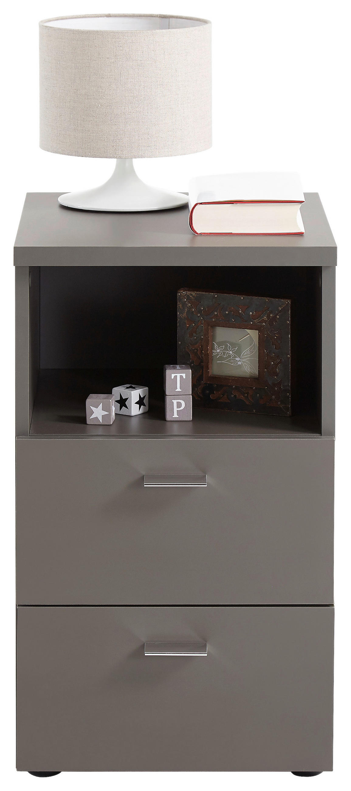 NACHTSCHRANK 35/62/40 cm  - Chromfarben/Schwarz, Basics, Holzwerkstoff/Kunststoff (35/62/40cm) - Carryhome