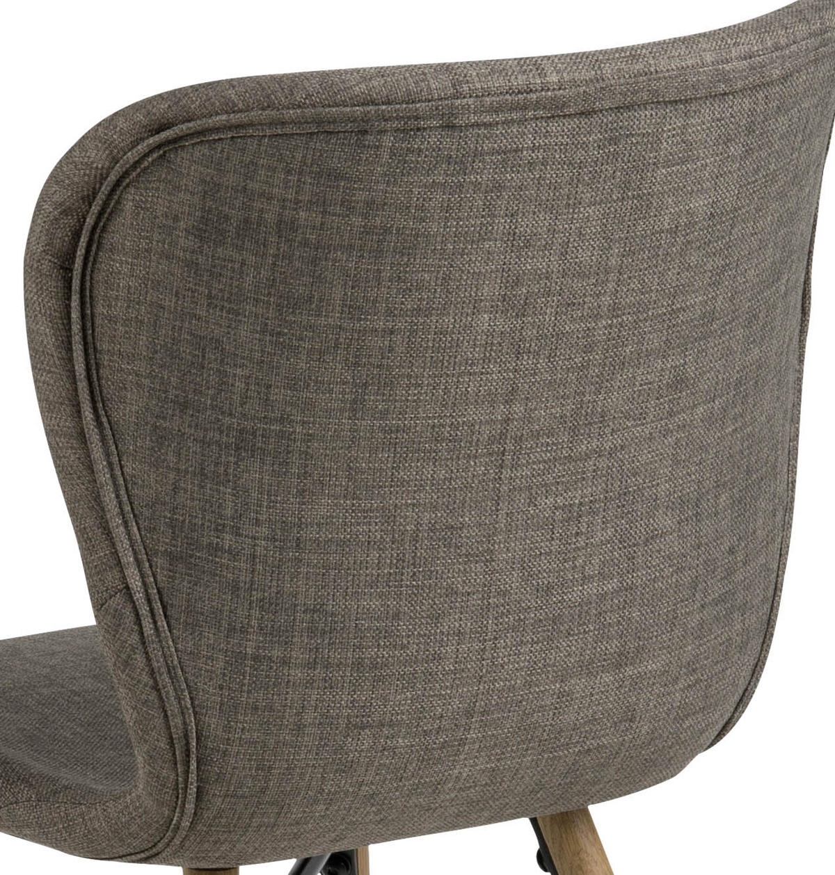 STOLICA  smeđa, siva, boje hrasta  tekstil      - siva/boje hrasta, Lifestyle, tekstil/drvo (47/82,5/53cm) - Livetastic