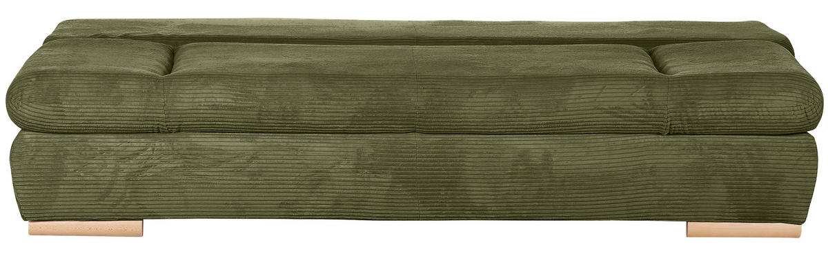 SCHLAFSOFA in Cord Grün  - Naturfarben/Grün, KONVENTIONELL, Holz/Textil (200/75/92cm) - home24