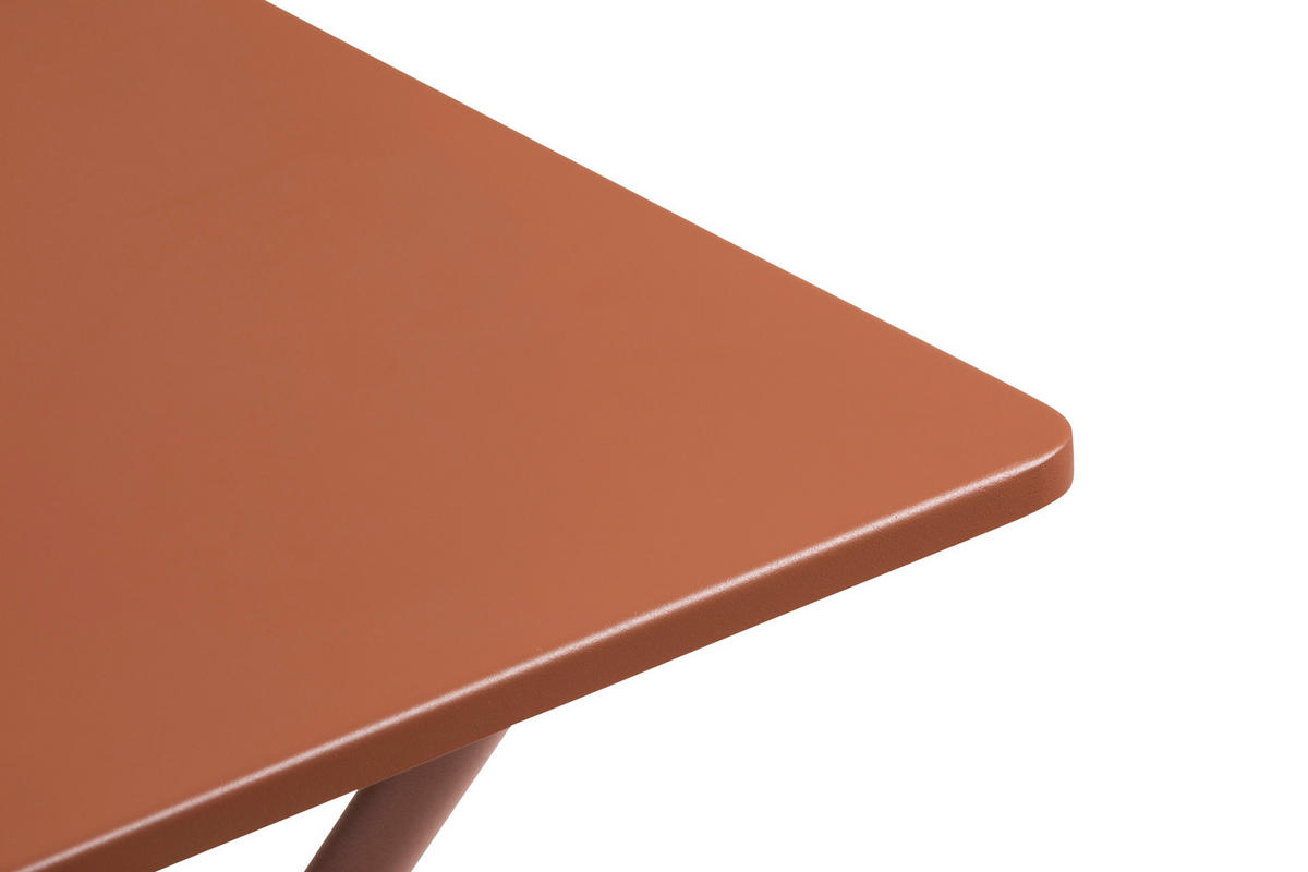 GARTENKLAPPTISCH 70/64/73 cm Metall rechteckig  - Rot, Basics, Metall (70/64/73cm) - Lafuma Mobilier