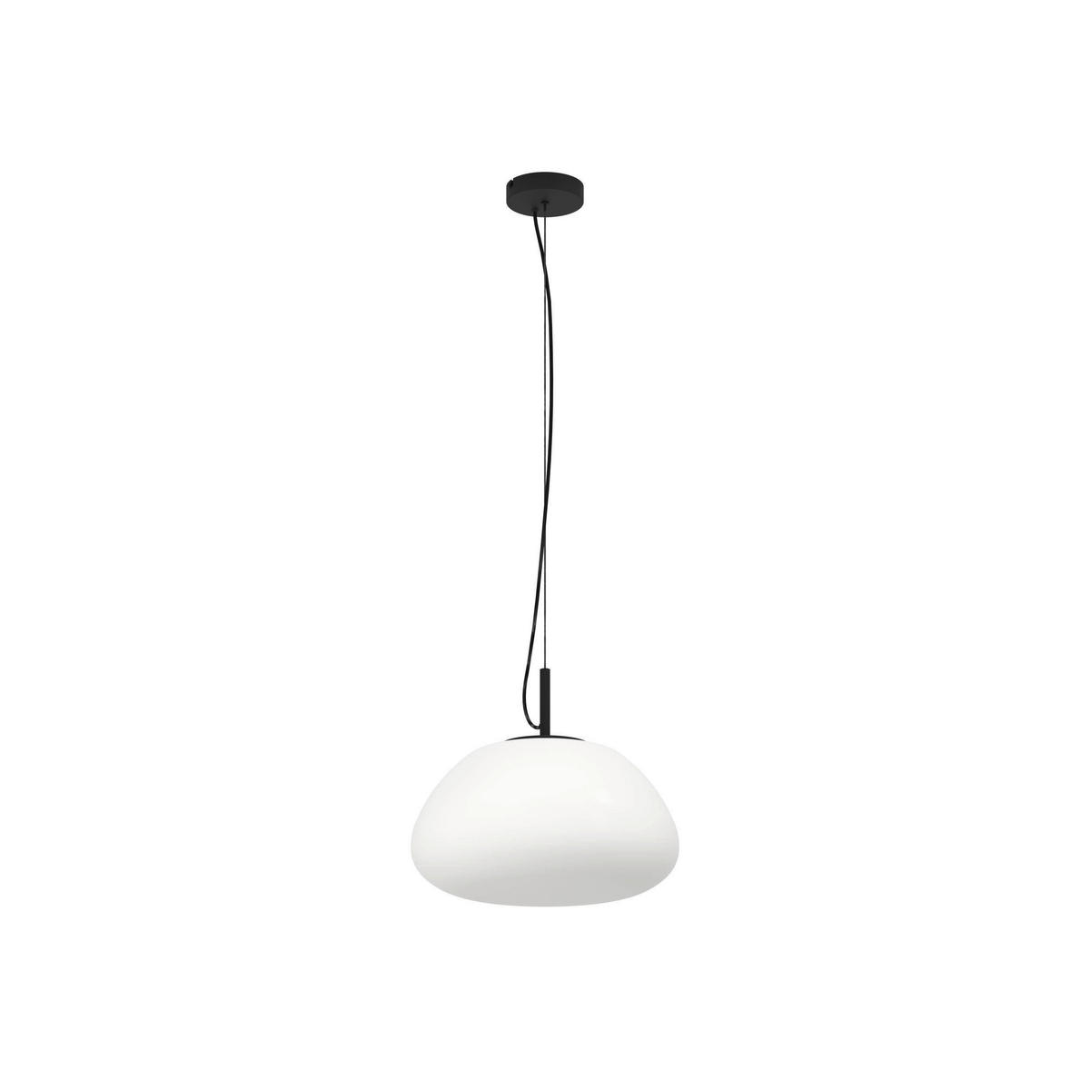 ZÁVĚSNÉ SVÍTIDLO,  42/150/42 cm - bílá/černá, Basics, kov/sklo (42/150/42cm) - Eglo