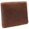 ZIERKISSEN   52/42/7 cm  - Dunkelbraun, Design, Leder (52/42/7cm) - Livetastic