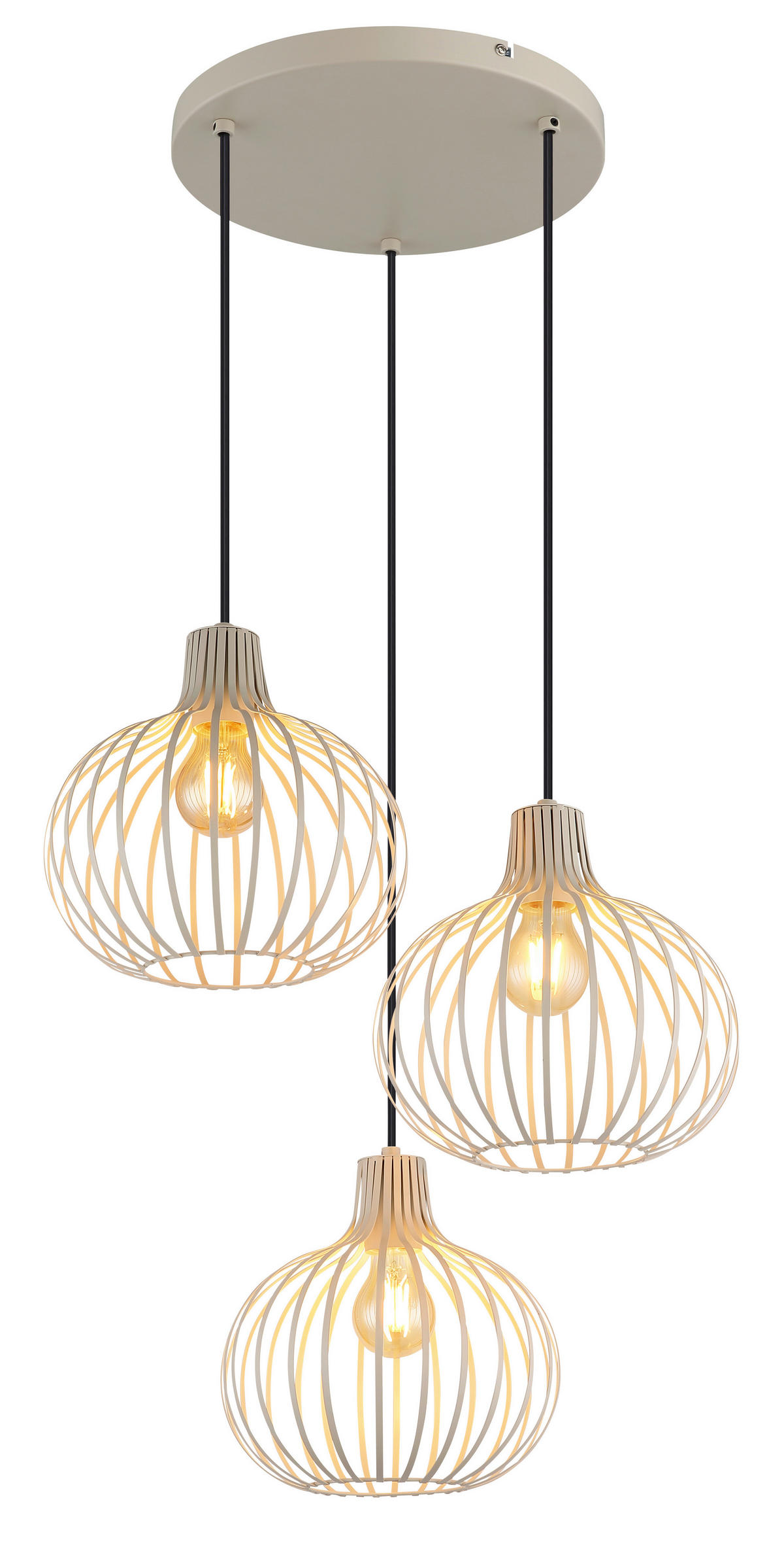 HÄNGELEUCHTE MATEO 50/120 cm   - Creme, Basics, Metall (50/120cm) - Globo