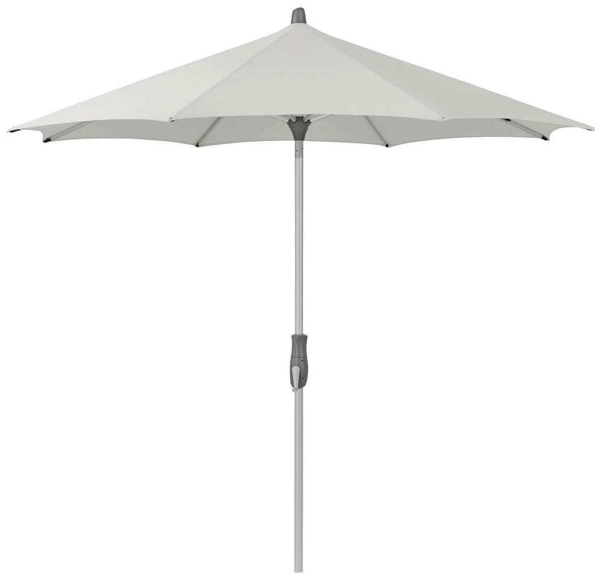 SONNENSCHIRM 330x330 cm Hellgrau  - Hellgrau/Alufarben, KONVENTIONELL, Textil/Metall (330/330cm) - Glatz