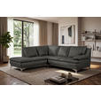 ECKSOFA Dunkelgrün Echtleder  - Chromfarben/Dunkelgrün, Design, Leder/Metall (224/252cm) - Novel