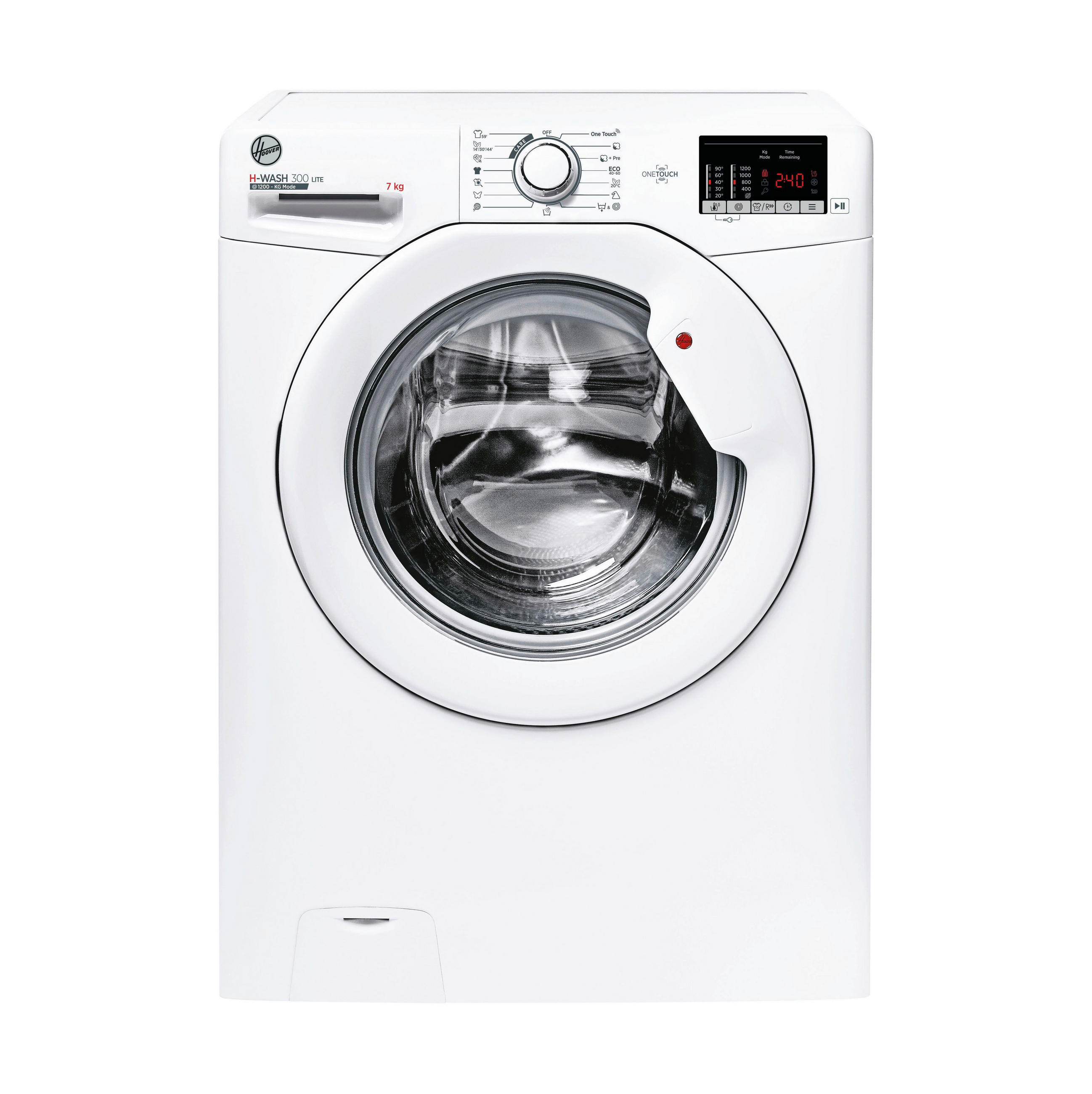WASCHMASCHINE H3W4 272DA3/1-S  - Weiß, Basics, Glas/Kunststoff (60/85/45cm) - Hoover