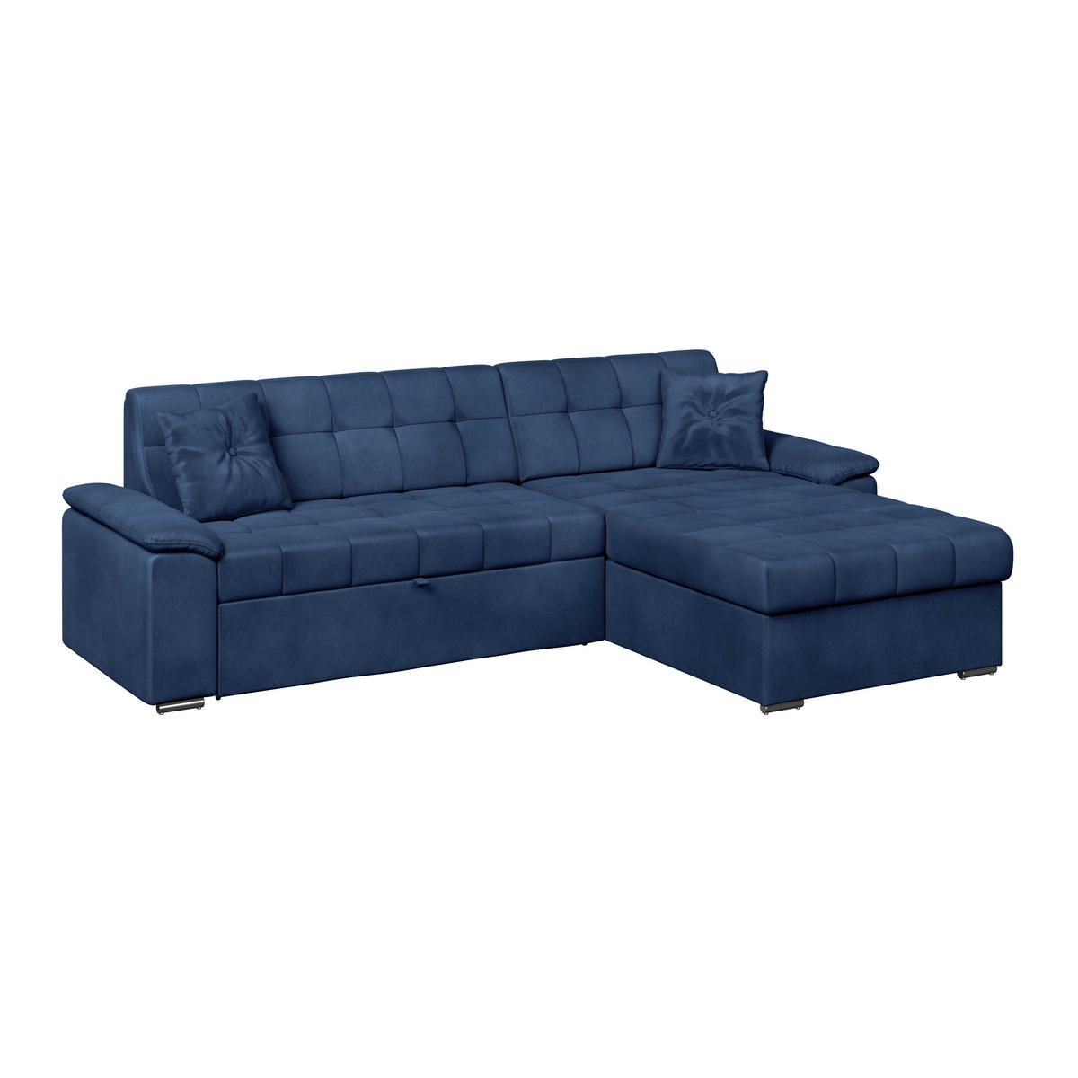ECKSOFA Blau Zierkissen  - Blau, Trend, Textil (257/167cm) - Livetastic