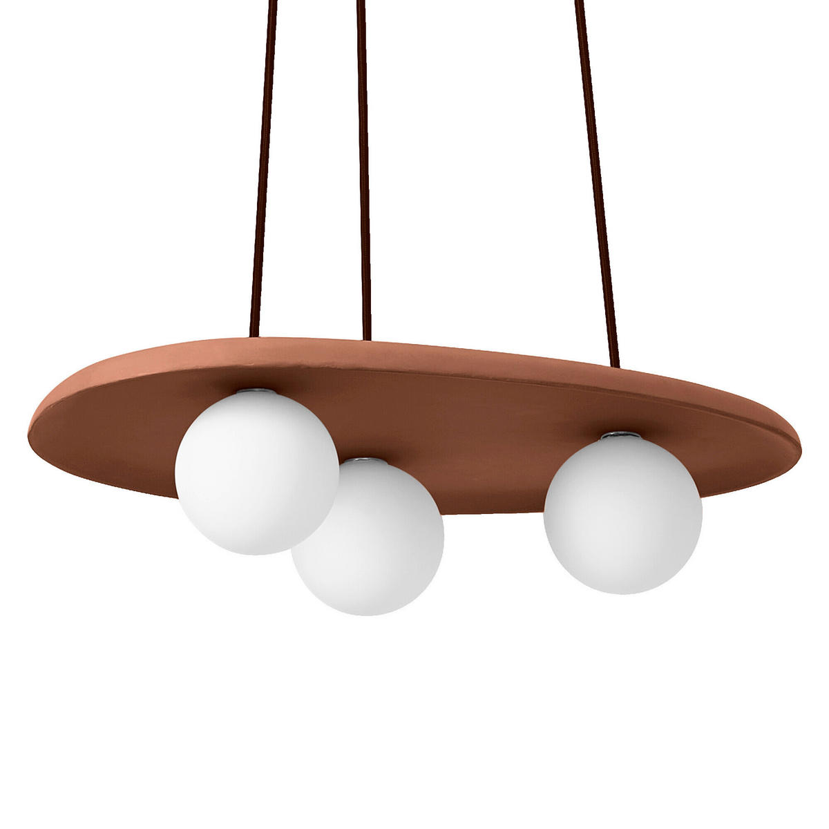 HÄNGELEUCHTE 50/38.5/150 cm  - Braun, Basics, Glas/Stein (50/38.5/150cm) - Osram