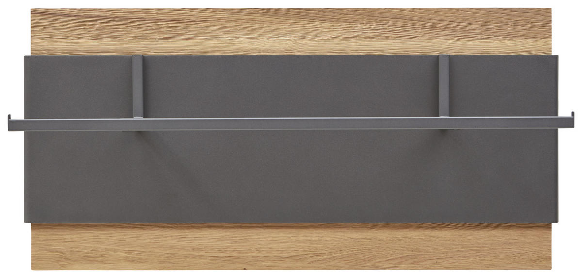 GARDEROBENPANEEL  in 98,4/48,3/35,4 cm  - Eichefarben/Anthrazit, Natur, Holz/Metall (98,4/48,3/35,4cm) - Voglauer
