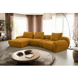 ECKSOFA  in Chenille Senfgelb  176/362 cm  - Senfgelb/Schwarz, KONVENTIONELL, Kunststoff/Textil (176/362cm) - Carryhome