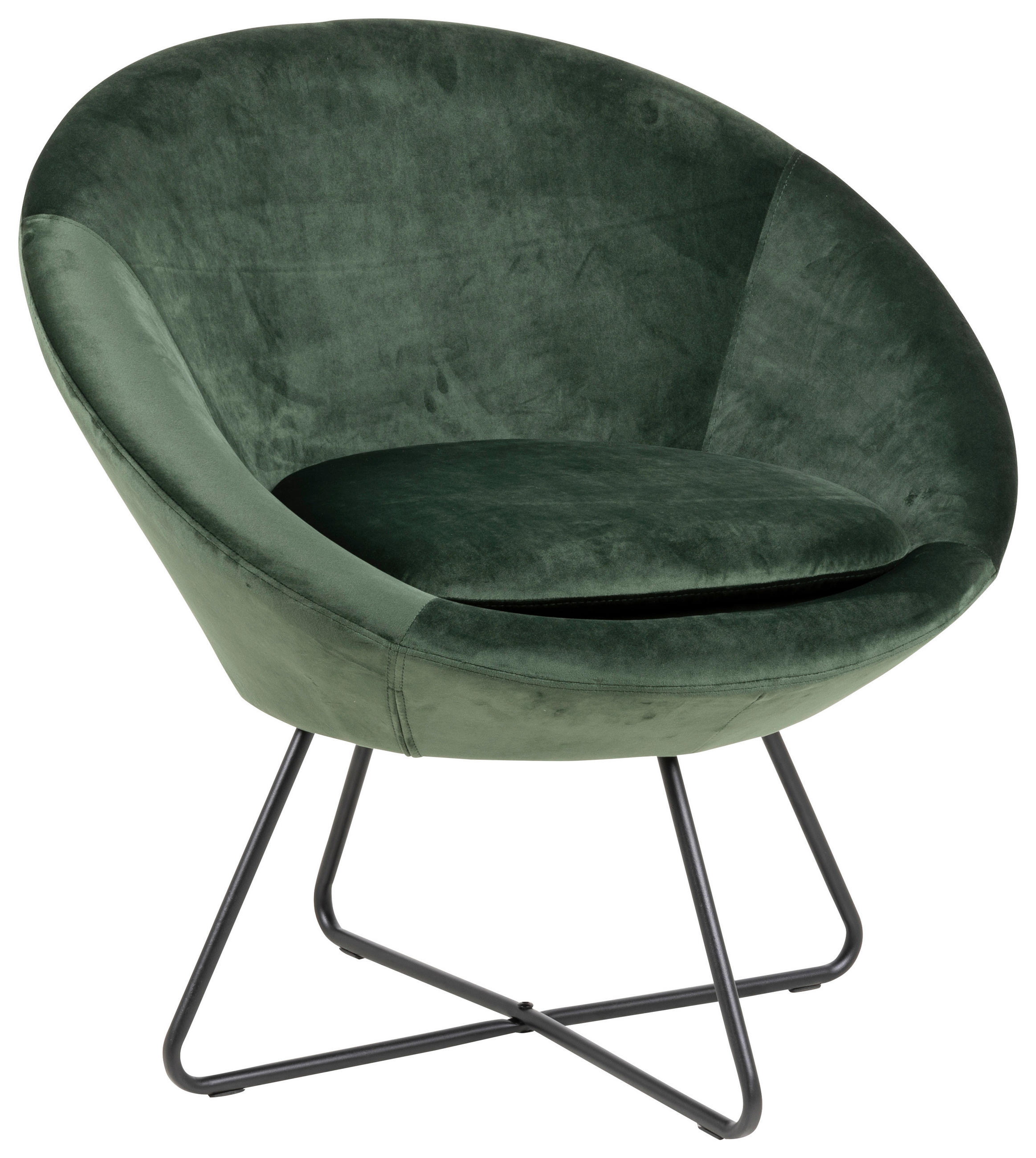FOTELJA 82,0/79,0/72,5 cm , tamnozelena  - tamnozelena/crna, Trendi, tekstil/metal (82,0/79,0/72,5cm) - Livetastic