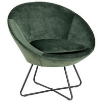 FOTELJ,  temno zelena tekstil - črna/temno zelena, Trend, kovina/tekstil (82,0/79,0/72,5cm) - Livetastic
