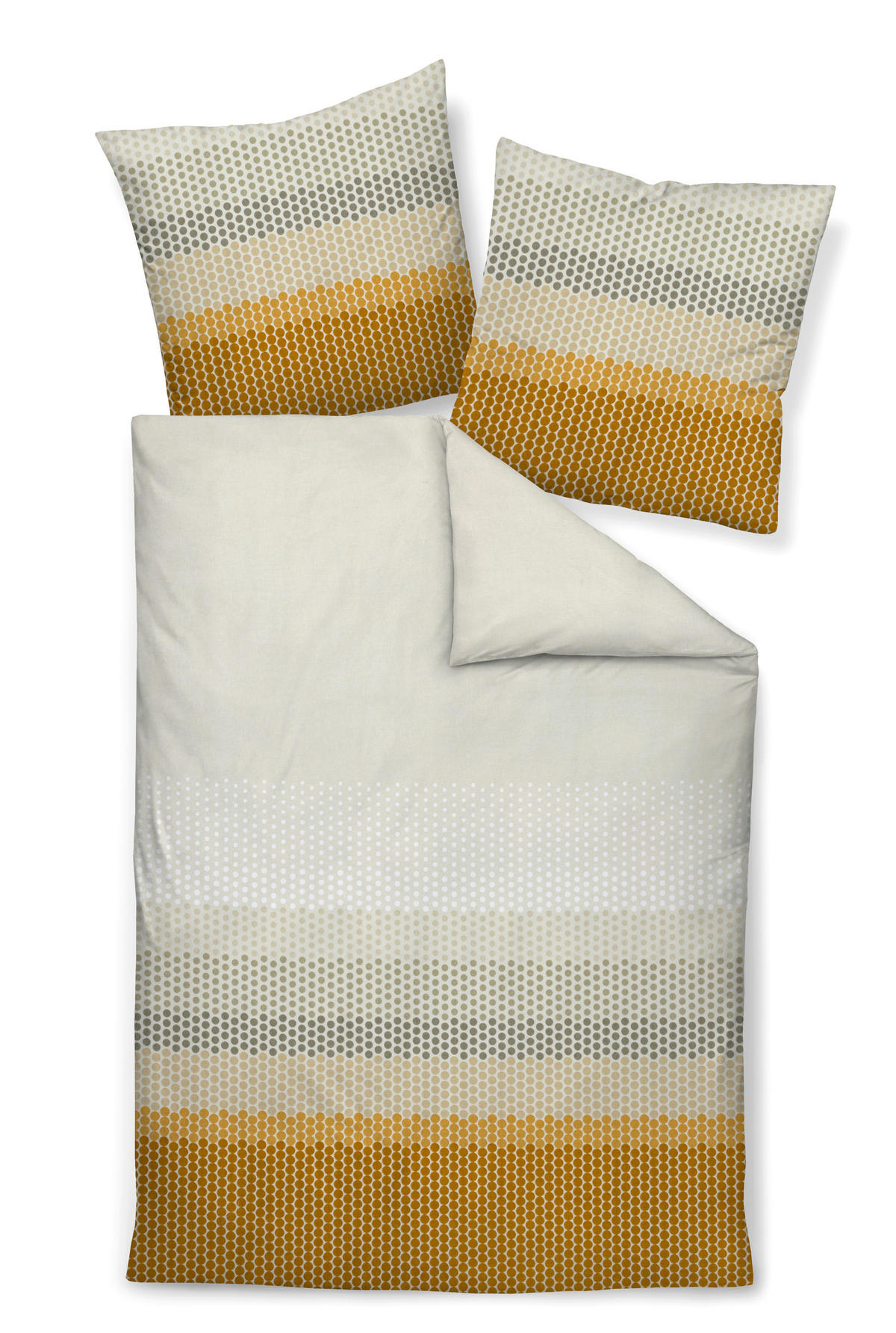 BETTWÄSCHE Biber 155/220 cm  - Dunkelorange, Design, Textil (155/220cm) - Janine