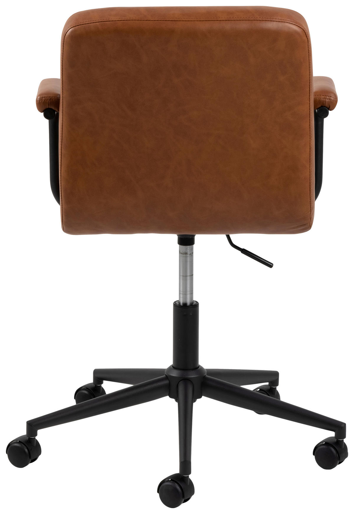 DREHSTUHL Lederlook Braun, Schwarz, Cognac  - Cognac/Schwarz, KONVENTIONELL, Textil/Metall (57/77,5/59cm) - MID.YOU