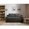 SCHLAFSOFA in Struktur Schwarz  - Schwarz, Konventionell, Kunststoff/Textil (195/93/83cm) - Carryhome