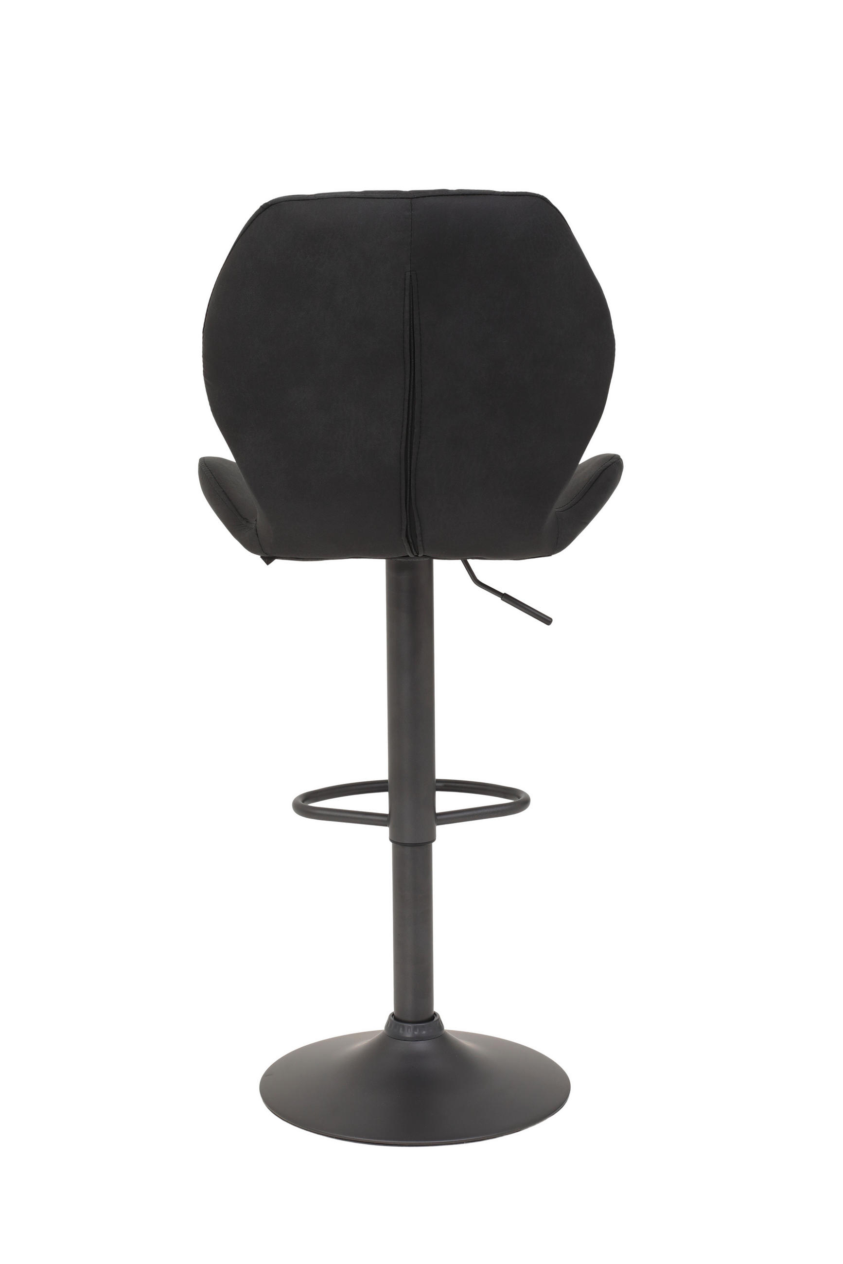 BARHOCKER Mikrofaser Anthrazit Stahl Sitzfläche 360° drehbar  - Anthrazit/Grau, MODERN, Textil/Metall (42/96/51cm) - Livetastic