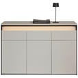 SIDEBOARD  in 130/88/38 cm  - Beige/Schwarz, KONVENTIONELL, Holzwerkstoff (130/88/38cm) - Voleo
