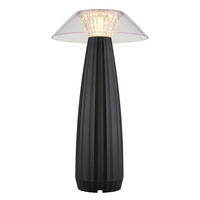 LED-TISCHLEUCHTE 15,4/28 cm   - Transparent/Schwarz, Design, Kunststoff (15,4/28cm) - Globo