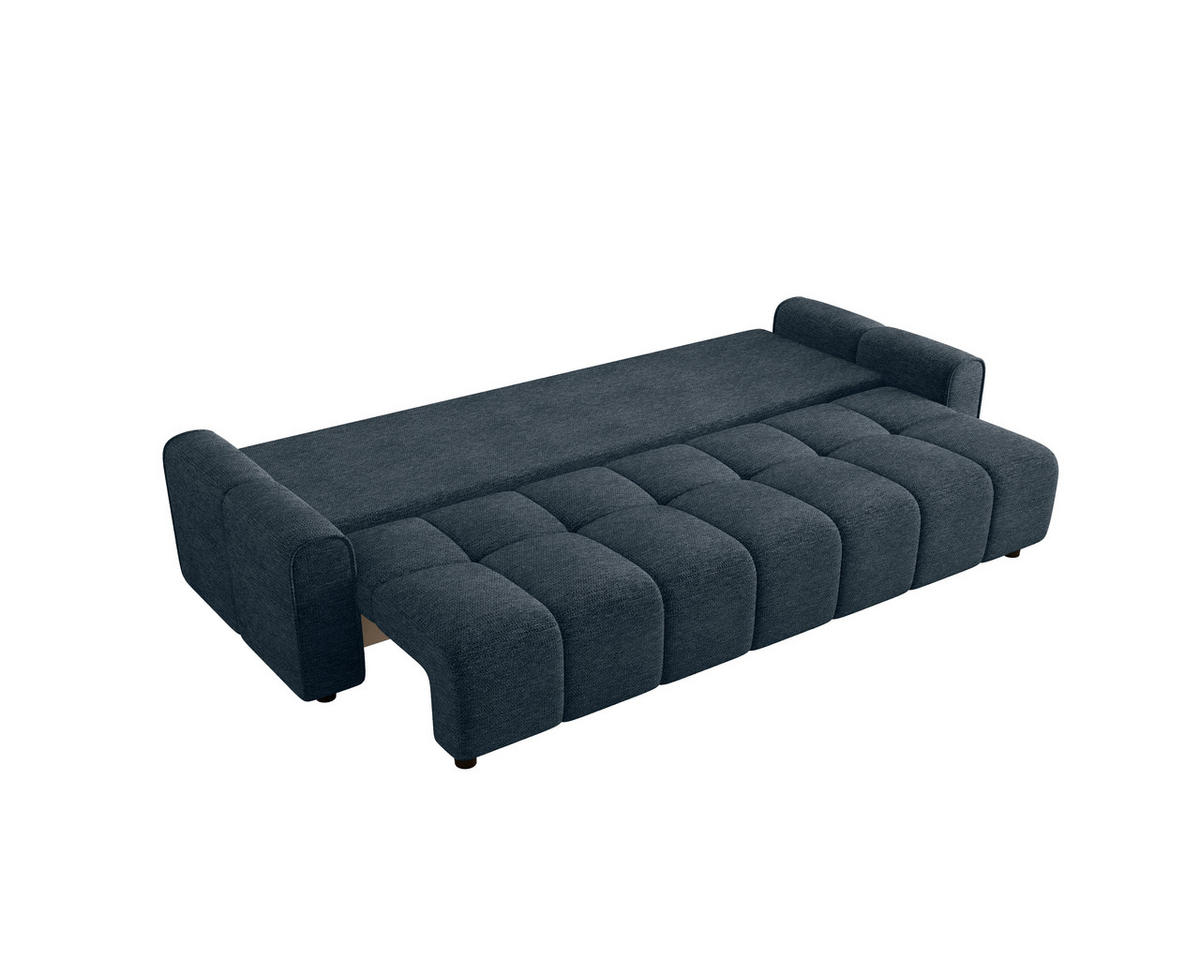 SCHLAFSOFA OLIVIER in Struktur Dunkelgrau  - Dunkelgrau/Schwarz, MODERN, Kunststoff/Textil (236/90/100cm) - MID.YOU