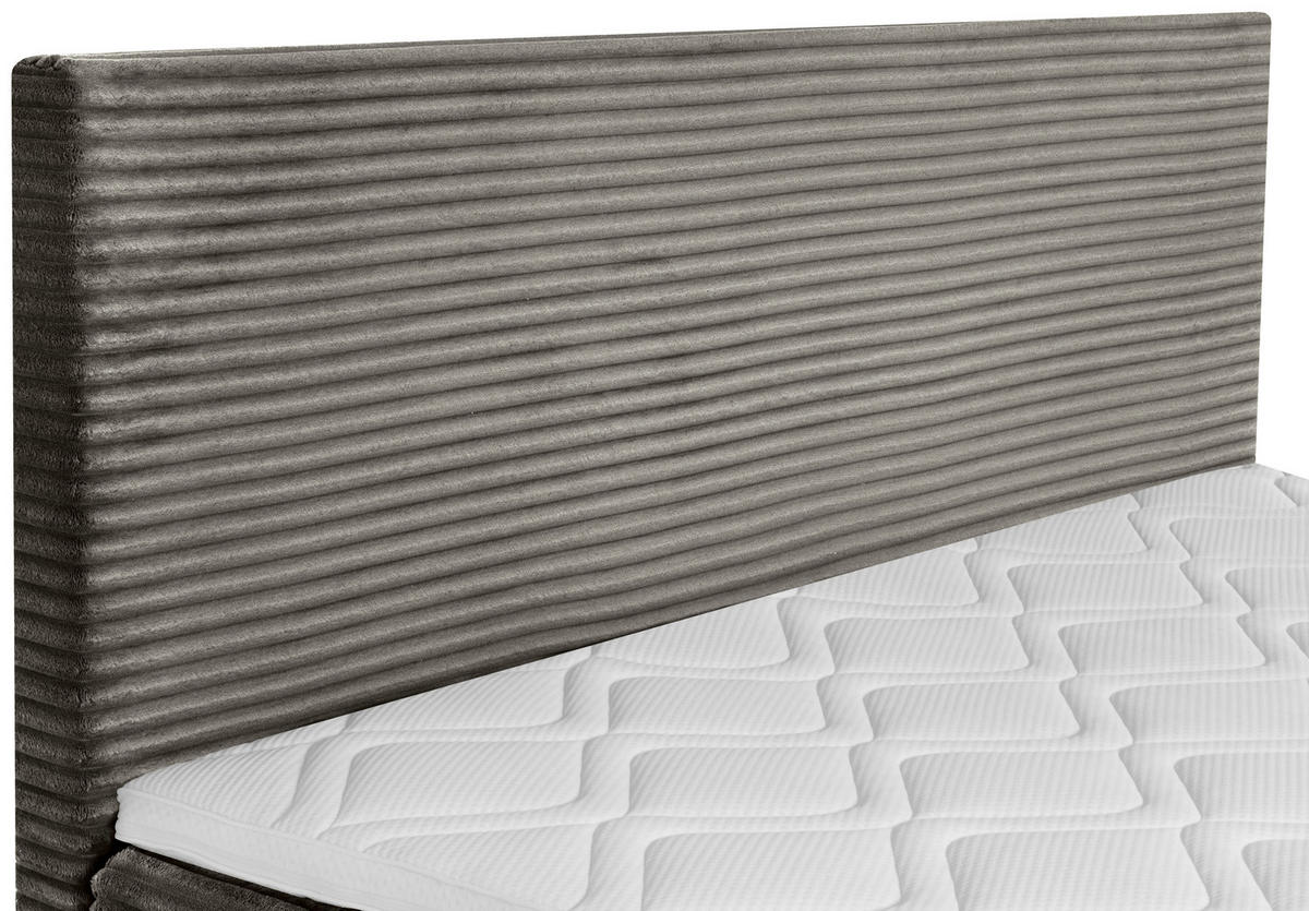 BOXBETT 140/200 cm  in Hellgrau  - Hellgrau/Schwarz, Trend, Kunststoff/Textil (140/200cm) - Boxxx