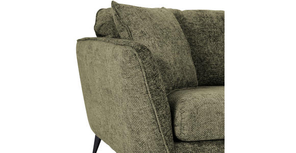 2-SITZER-SOFA Chenille Grün - Schwarz/Grün, KONVENTIONELL, Textil/Metall (190/70/98cm) - Carryhome