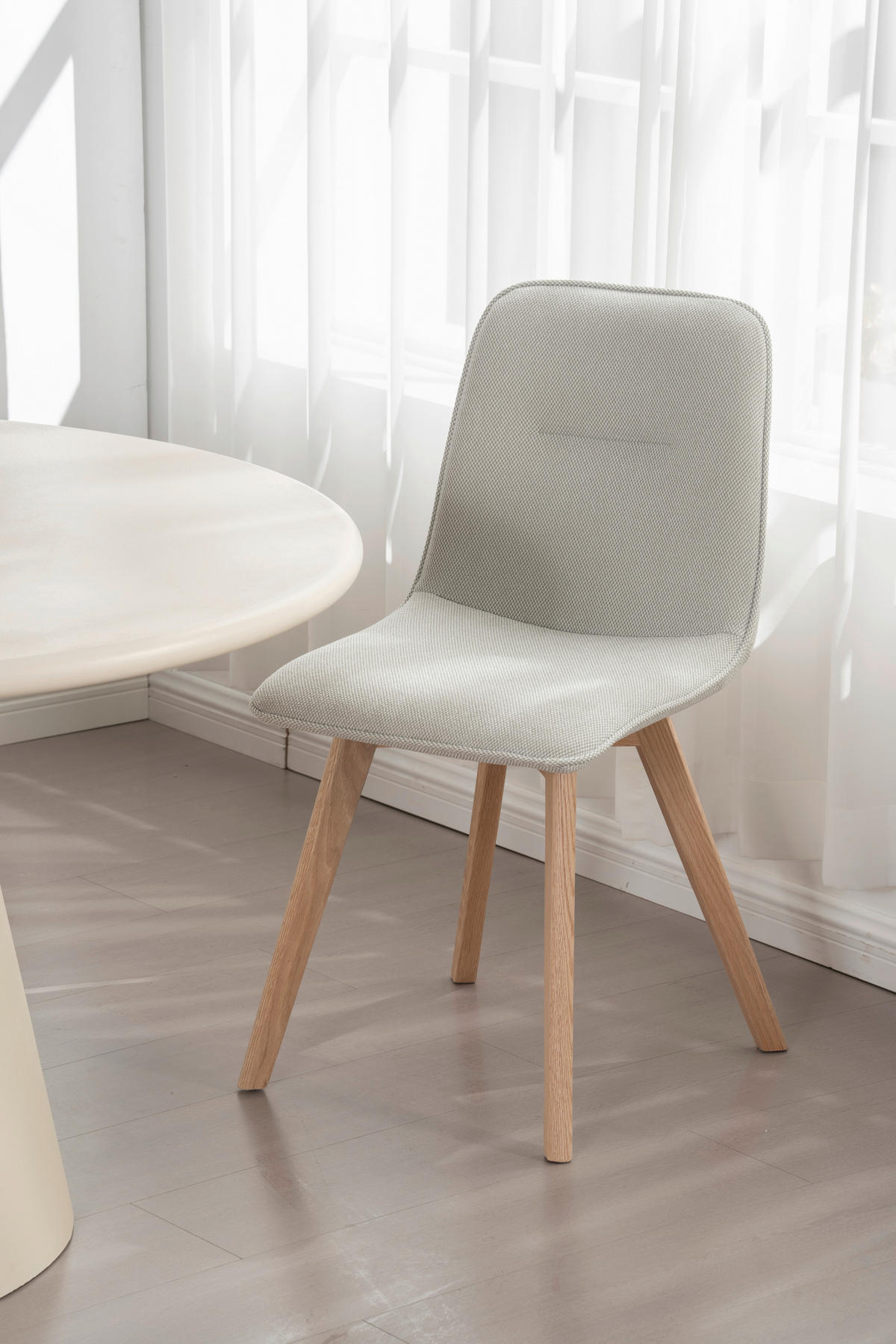 STOLIČKA, 45/88/54 cm - farba duba/svetlosivá, Modern, drevo/textil (45/88/54cm) - Cantus