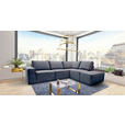 ECKSOFA Anthrazit Chenille - Anthrazit/Schwarz, KONVENTIONELL, Kunststoff/Textil (275/212cm) - Carryhome