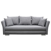 SCHLAFSOFA  mit Webstoff Grau  - Silberfarben/Grau, Design, Kunststoff/Textil (235/83/106cm) - MID.YOU
