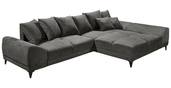 ECKSOFA in Webstoff Anthrazit  - Anthrazit/Schwarz, KONVENTIONELL, Kunststoff/Textil (310/185cm) - Carryhome