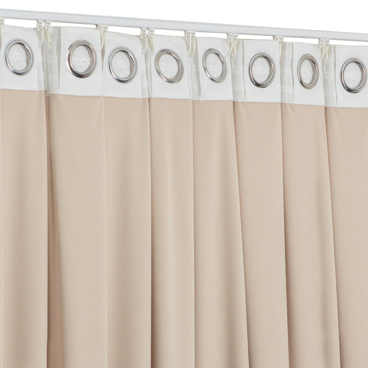 FERTIGVORHANG blickdicht  - Beige, Basics, Textil (135/280cm)