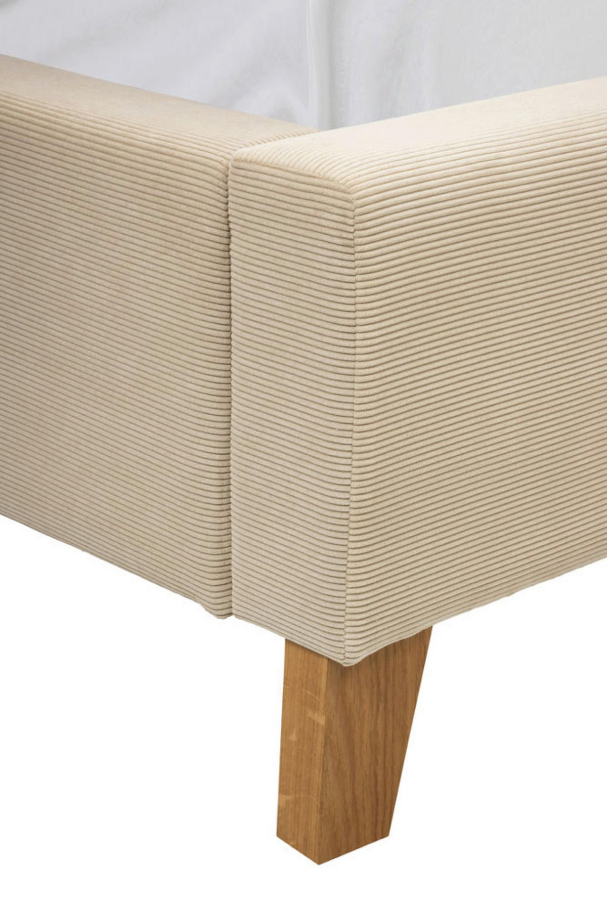 POLSTERBETT Creme 180/200 cm  - Eichefarben/Creme, MODERN, Holz/Textil (180/200cm) - MID.YOU