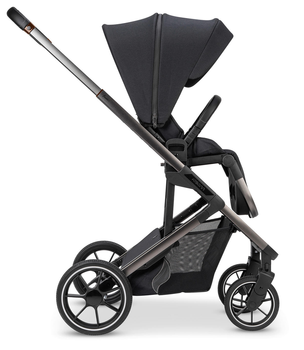 KOMBIKINDERWAGEN  Juntos  Coal  - Schwarz, Basics (84/97,5/53,5cm) - Osann