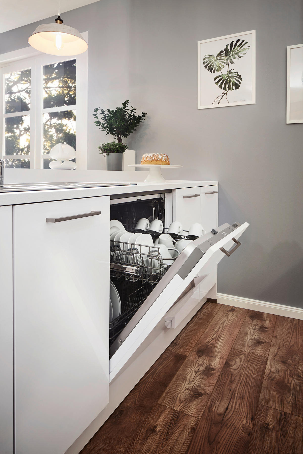 EINBAUKÜCHE LUX  - Braun/Weiß, Design, Holzwerkstoff - Nolte Küchen