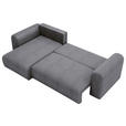 ECKSOFA Dunkelgrau Cord  - Dunkelgrau/Schwarz, MODERN, Kunststoff/Textil (150/245cm) - Carryhome