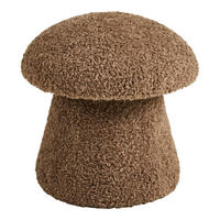 HOCKER in Textil Hellbraun  - Hellbraun, Basics, Textil (45/45/45cm)