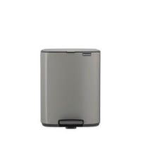 KOŠ S NOŽNOM PAPUČICOM  12 l  Bo  - platinaste boje/antracit, Design, metal/plastika (29/36,5/25,5cm) - Brabantia