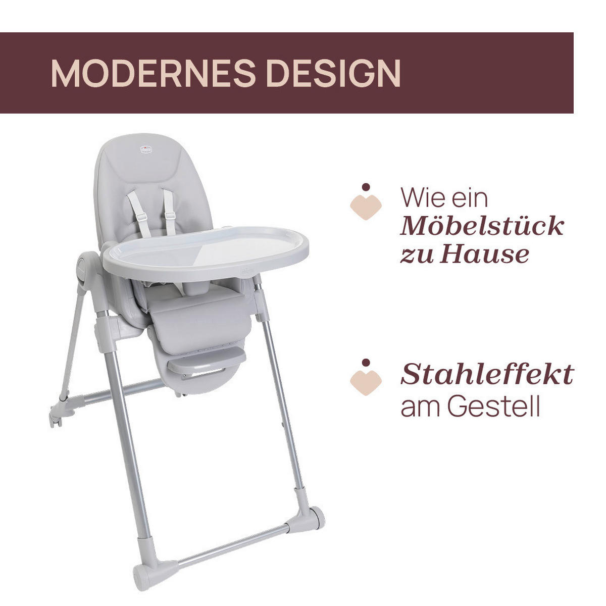 HOCHSTUHL Polly Armonia  - Hellgrau, Basics, Kunststoff (57/79-104/90cm) - Chicco