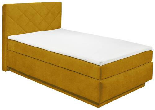 BOXSPRINGBETT 140/200 cm  in Gelb  - Gelb/Schwarz, KONVENTIONELL, Kunststoff/Textil (140/200cm) - Xora