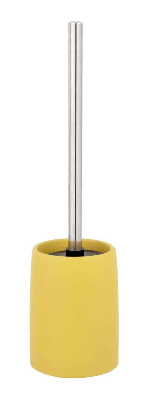 WC-BÜRSTENGARNITUR in Metall  Kunststoff   - Chromfarben/Gelb, Konventionell, Keramik/Kunststoff (10/39,5/10cm) - Schöner Wohnen