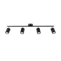 DECKENSTRAHLER LEMMI 100/24/20 cm  - Schwarz, Design, Metall (100/24/20cm)