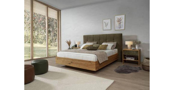 BOXSPRINGBETT 180/200 cm  in Waldgrün, Wildeiche  - Waldgrün/Wildeiche, Natur, Holz/Textil (180/200cm) - Valnatura