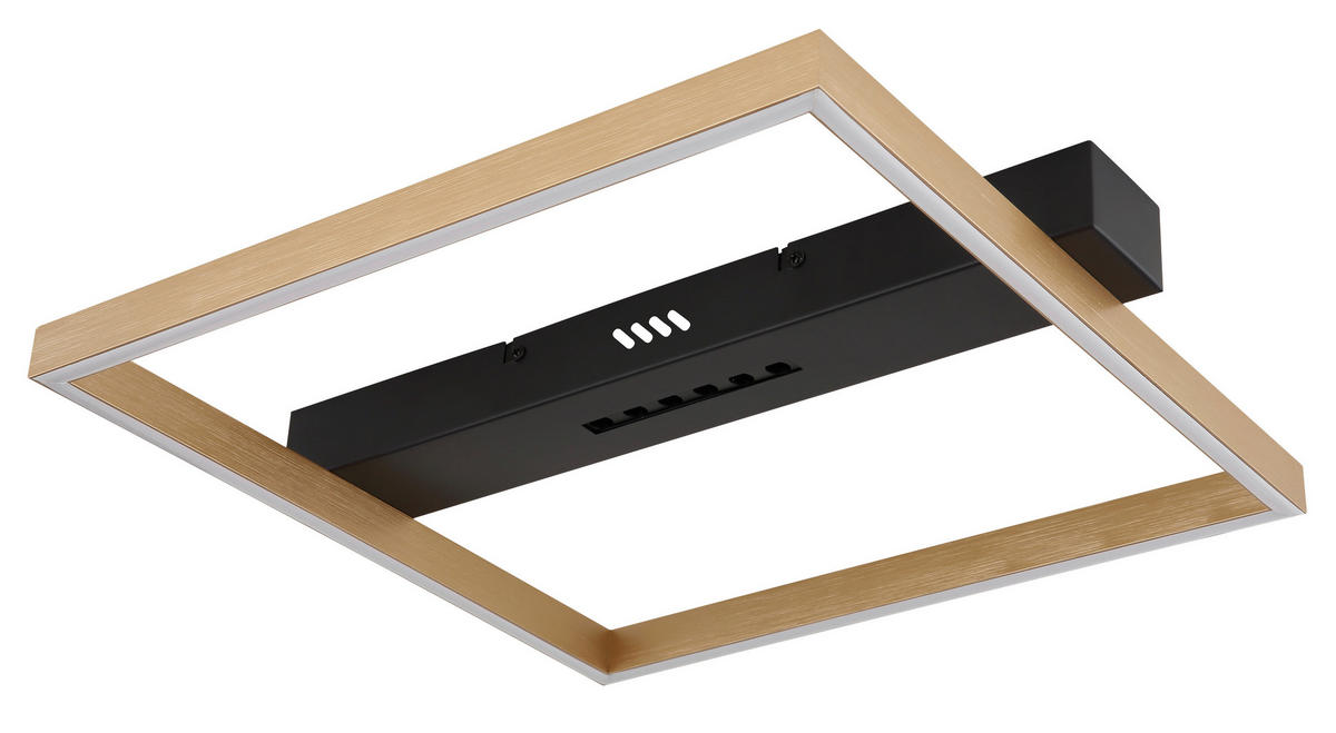 LED-DECKENLEUCHTE    43/39,2/6,9 cm  - Weiss/Goldfarben, Design, Kunststoff/Metall (43/39,2/6,9cm) - Globo