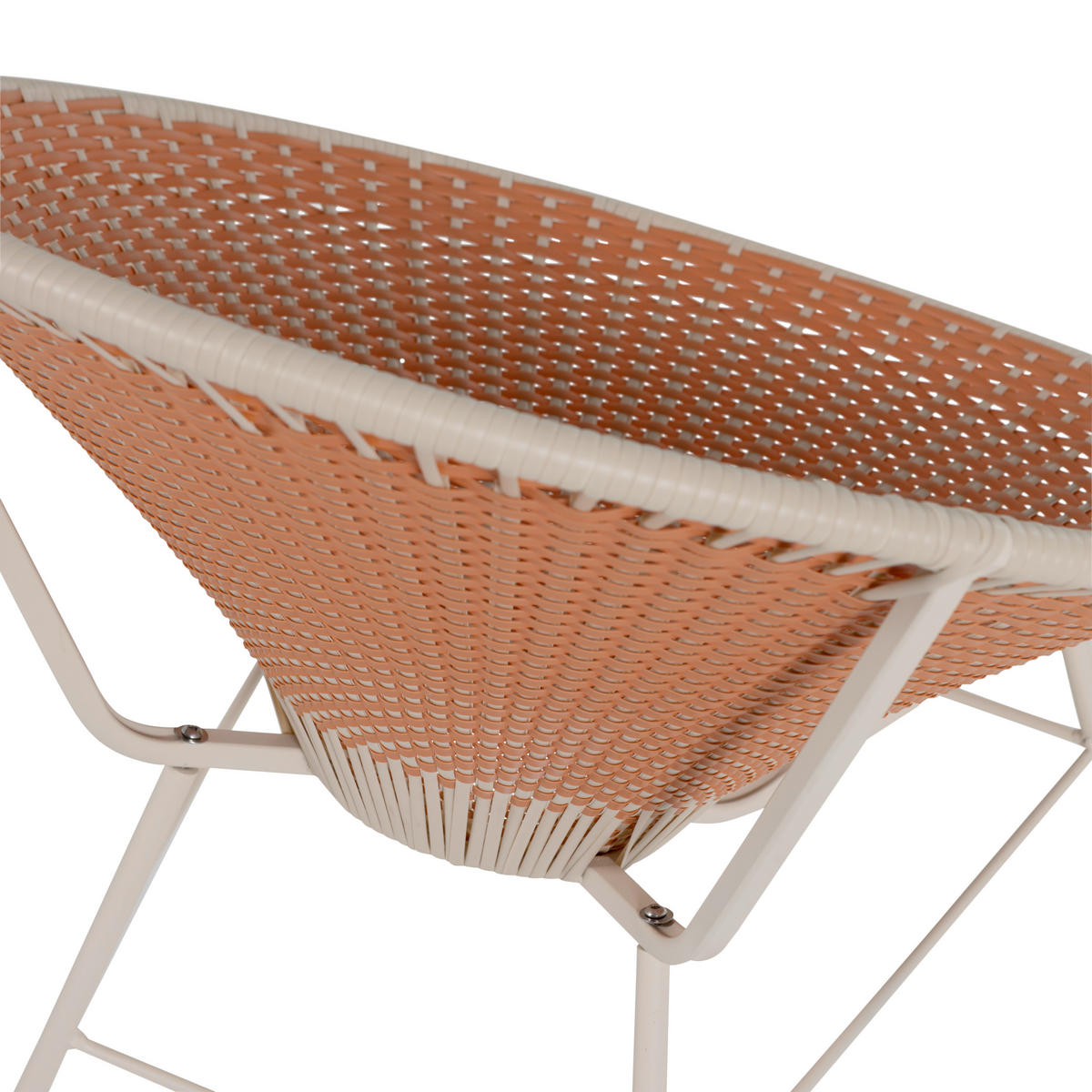GARTENSESSEL Metall, Kunststoff Orange  - Beige/Orange, MODERN, Kunststoff/Metall (73/81/71cm) - Livetastic