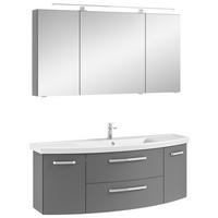 BADEZIMMER 3-teilig  in 135 cm  - Chromfarben/Weiß, MODERN, Glas/Keramik (135cm) - Sadena